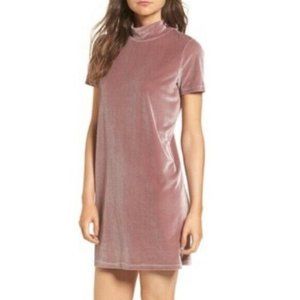 Madewell Pink Velvet Mock Dress NWT sz L
